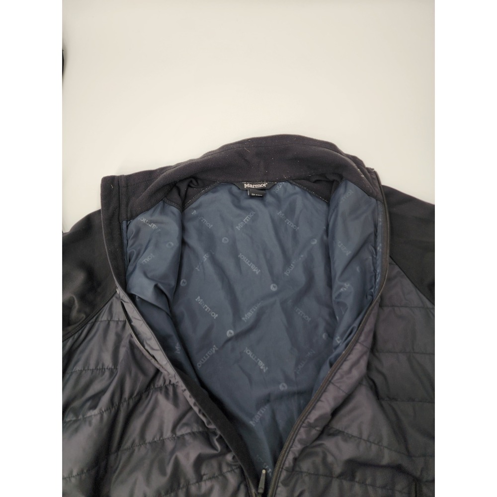 Marmot‎ Mens Hybrid Quilted Insulated Softshell Jacket Black Charcoal Gray Large - Picture 8 of 12